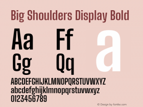 Big Shoulders Display Bold Version 2.002图片样张