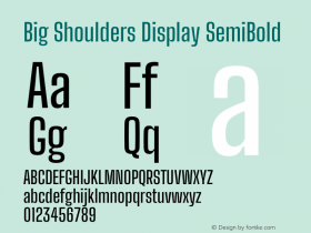 Big Shoulders Display SemiBold Version 2.002图片样张