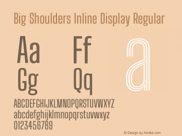 Big Shoulders Inline Display Regular Version 2.002图片样张