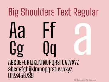 Big Shoulders Text Regular Version 2.002图片样张