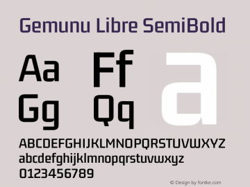 Gemunu Libre SemiBold Version 1.100图片样张