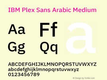 IBM Plex Sans Arabic Medium Version 1.1图片样张