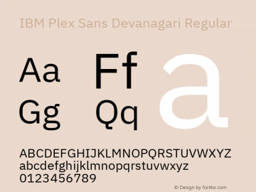 IBM Plex Sans Devanagari Regular Version 1.1图片样张