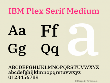 IBM Plex Serif Medium Version 2.6图片样张