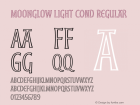 Moonglow Light Cond Regular OTF 1.003;PS 001.000;Core 1.0.27;makeotf.lib(1.11) Font Sample