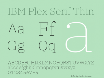 IBM Plex Serif Thin Version 2.6图片样张