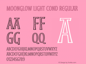 Moonglow Light Cond Regular OTF 1.003;PS 001.000;Core 1.0.27;makeotf.lib(1.11) Font Sample