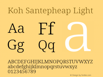 Koh Santepheap Light Version 2.000; ttfautohint (v1.8.3)图片样张
