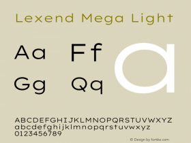 Lexend Mega Light Version 1.007图片样张