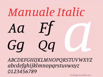 Manuale Italic Version 1.002图片样张