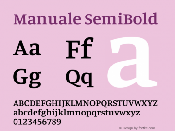 Manuale SemiBold Version 1.002图片样张