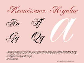 Renaissance Regular 1.0 Sat Nov 04 07:53:54 1995 Font Sample