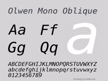 Olwen Mono Oblique 0.1图片样张