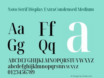 Noto Serif Display ExtraCondensed Medium Version 2.003图片样张