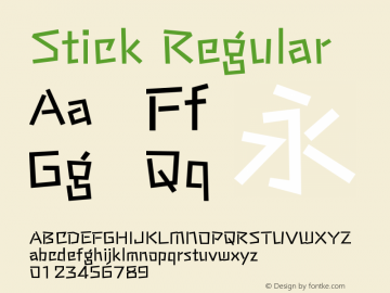 Stick Regular Version 1.100图片样张