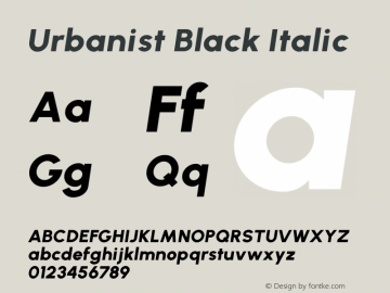 Urbanist Black Italic Version 1.252图片样张