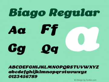 Biago Black Italic Version 1.00图片样张