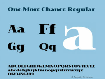 One More Chance Version 1.00;July 30, 2021图片样张