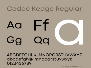 CodecKedge-Regular 1.000图片样张