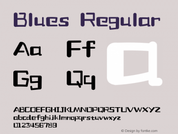 Blues Version 1.00;November 18, 2019;FontCreator 11.5.0.2422 32-bit图片样张