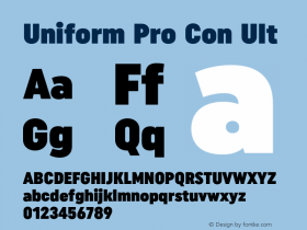 Uniform Pro Con Ult Version 1.000;hotconv 1.0.109;makeotfexe 2.5.65596图片样张