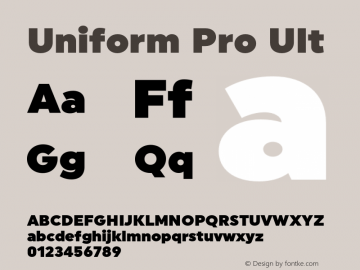 Uniform Pro Ult Version 1.000;hotconv 1.0.109;makeotfexe 2.5.65596图片样张