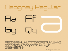 Neogrey Regular Version 1.100;PS 001.001;hotconv 1.0.38图片样张