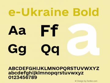 e-Ukraine Bold Version 1.000图片样张