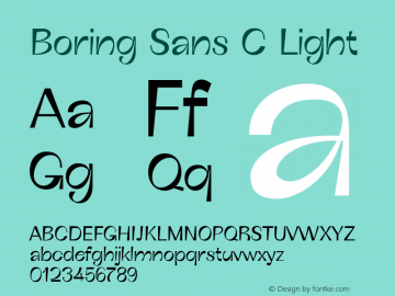 Boring Sans C Light Version 1.000图片样张