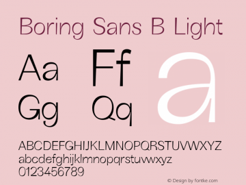 Boring Sans B Light Version 1.000图片样张