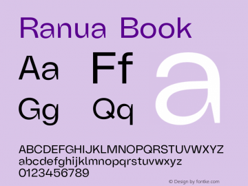 Ranua Book Version 1.000;hotconv 1.0.109;makeotfexe 2.5.65596图片样张
