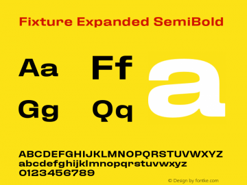 Fixture Expanded SemiBold Version 1.001;hotconv 1.0.109;makeotfexe 2.5.65596图片样张