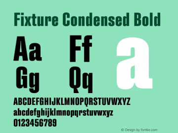 Fixture Condensed Bold Version 1.001;hotconv 1.0.109;makeotfexe 2.5.65596图片样张