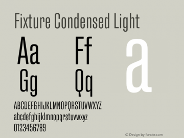 Fixture Condensed Light Version 1.001;hotconv 1.0.109;makeotfexe 2.5.65596图片样张