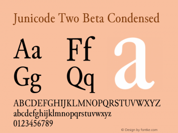 Junicode Two Beta Condensed Version 1.020 beta图片样张