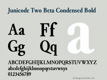Junicode Two Beta Condensed Bold Version 1.020 beta图片样张