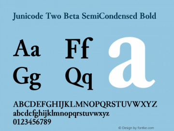 Junicode Two Beta SemiCondensed Bold Version 1.020 beta图片样张