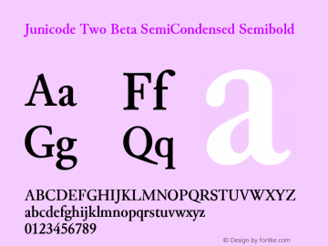 Junicode Two Beta SemiCondensed Semibold Version 1.020 beta图片样张