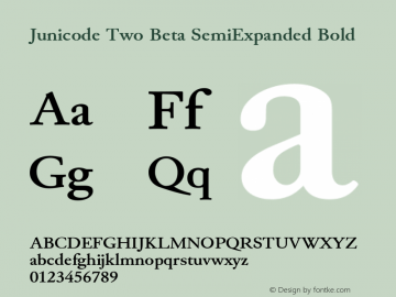 Junicode Two Beta SemiExpanded Bold Version 1.020 beta图片样张