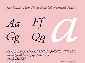 Junicode Two Beta SemiExpanded Italic Version 1.020 alpha图片样张