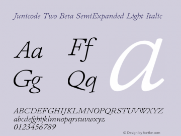 Junicode Two Beta SemiExpanded Light Italic Version 1.020 alpha图片样张