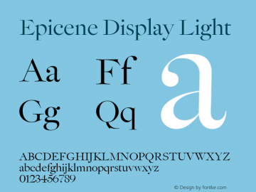 Epicene Display Light Version 1.003;hotconv 1.0.116;makeotfexe 2.5.65601图片样张