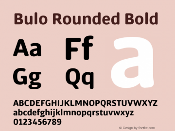 BuloRounded-Bold Version 1.000图片样张