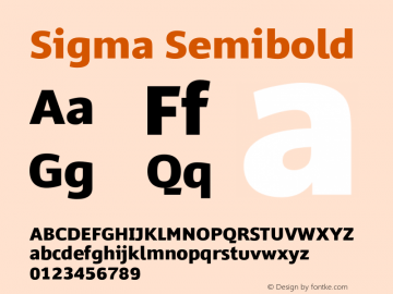 Sigma-Semibold Version 1.003;hotconv 1.0.109;makeotfexe 2.5.65596图片样张
