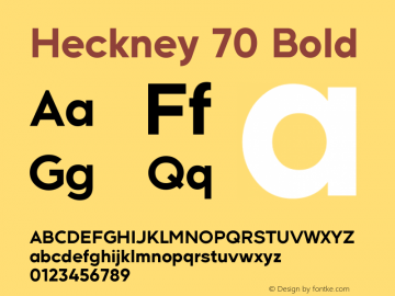 Heckney 70 Bold 1.000图片样张