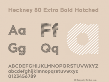 Heckney 80 Extra Bold Hatched 1.000图片样张