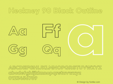 Heckney 90 Black Outline 1.000图片样张