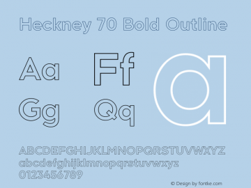 Heckney 70 Bold Outline 1.000图片样张