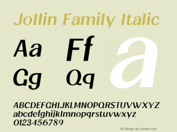 Jollin Family Italic 2.001图片样张