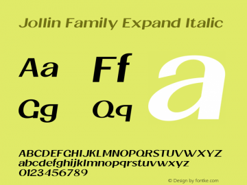 Jollin Family Expand Italic 2.001图片样张